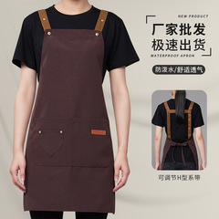 エプロンカスタマイズされた新しい夏の薄いケータリング特別な女性のプロモーション広告卸売防水、耐油、防汚印刷ロゴ