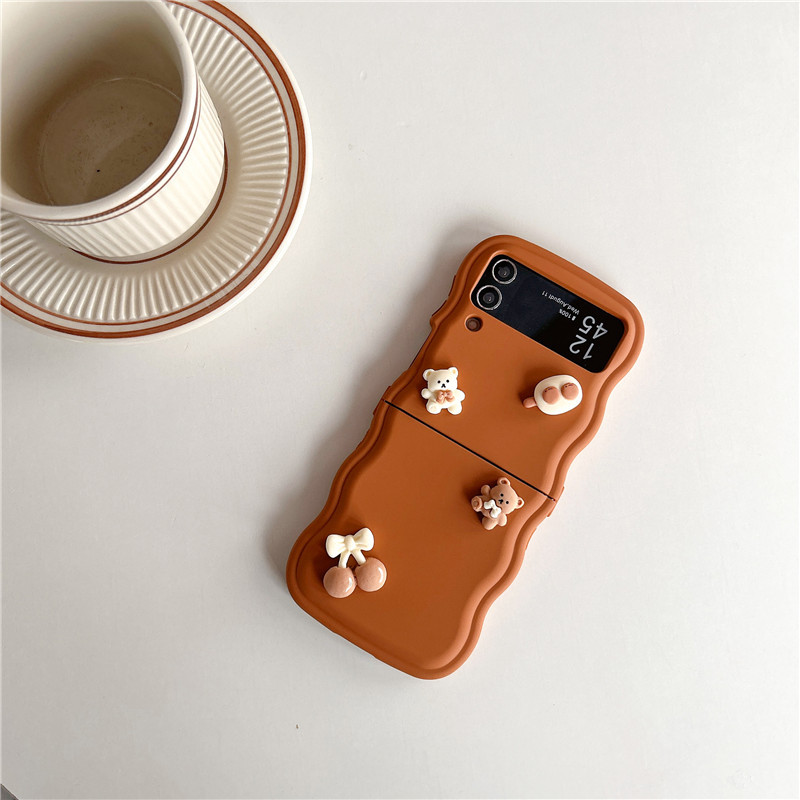 Three-dimensional doll cartoon for Samsung zflip 5 fold folding screen phone case Samsung Galaxy ZFLIP4 Japan and South Korea_voghion.com