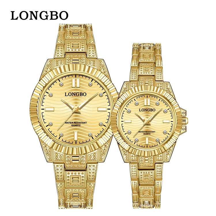 Quartz fashionable waterproof men's watch by Longbo, paired watches for beloved, (Cross-border trading), wholesale