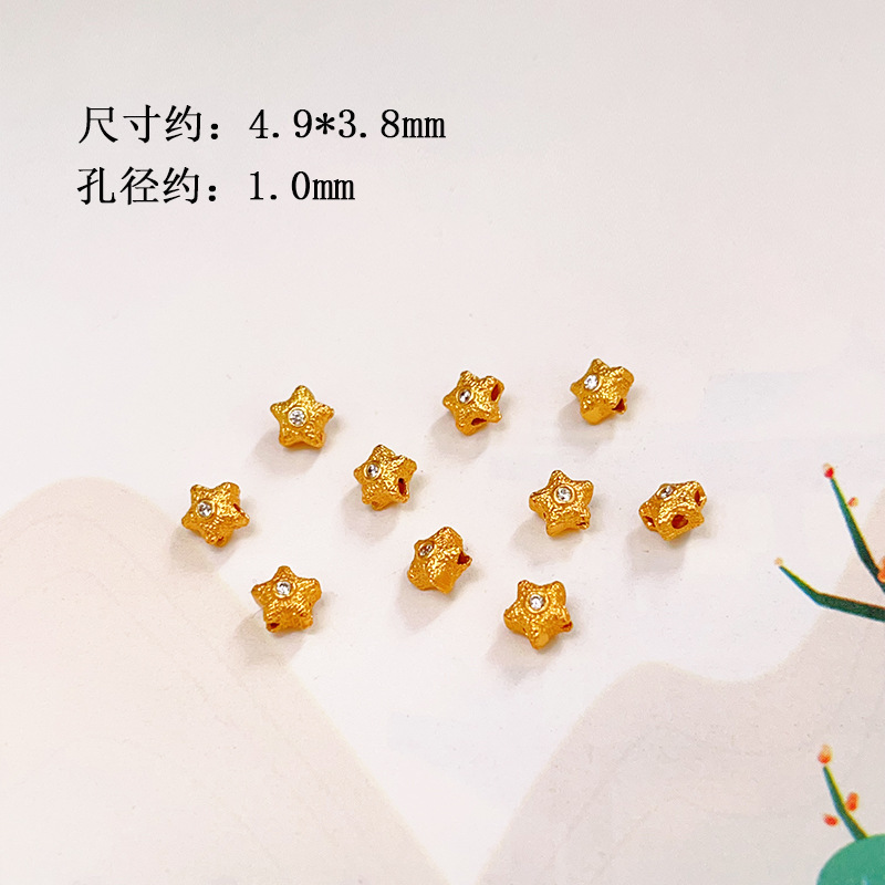 S925 ancient silver gold-plated diamond ball waist-shaped separator bead bracelet jewelry DIY accessories wholesale