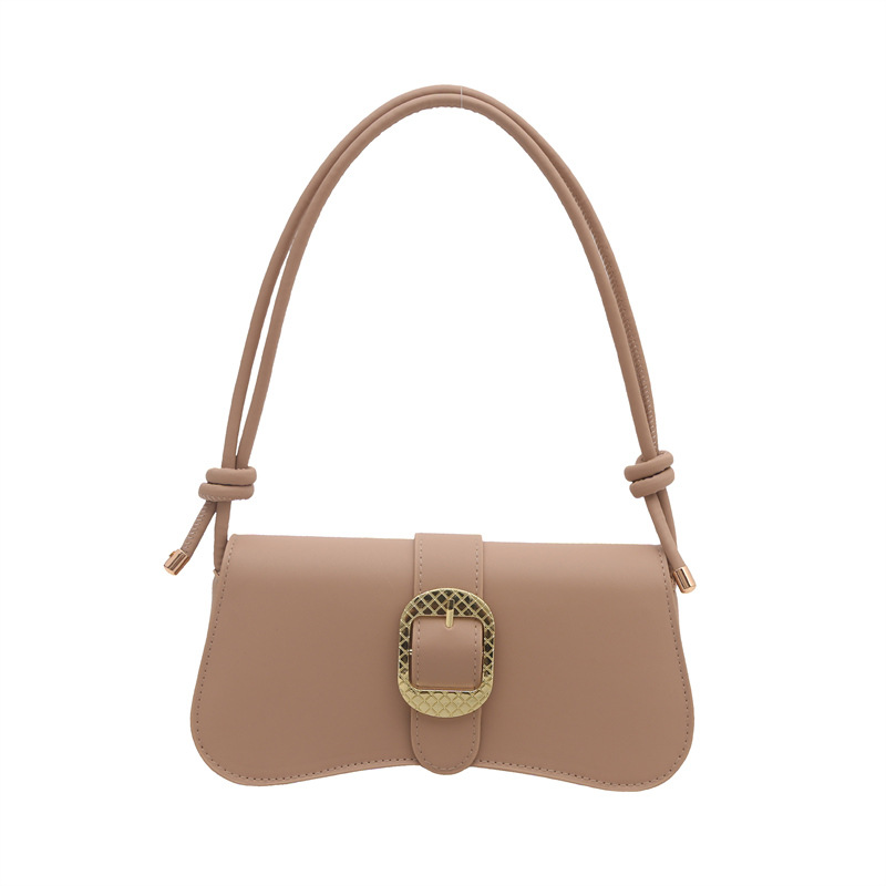 2024 nuevo diseño extranjero retro bolso de brazo de moda bolso de hombro casual bolso de tendencia de color sólido