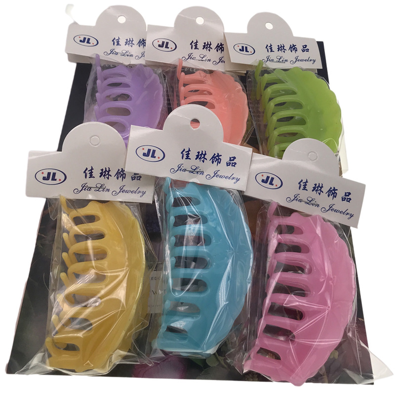 Orden tarjeta jalea de plástico luminoso color onda pelo agarre clip de ducha baño Clip 2 yuanes dos yuanes tienda cabeza accesorios suministro