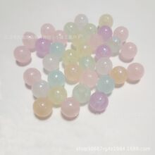 新款细闪人鱼姬圆珠无花果直孔diy手机链挂坠耳环饰品配件材料批