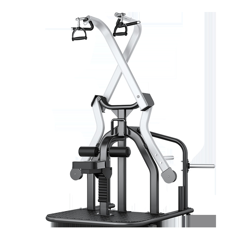 Dispositivo de entrenamiento deportivo de doble riel para gimnasio comercial de tijeras de tracción hacia abajo cruzada