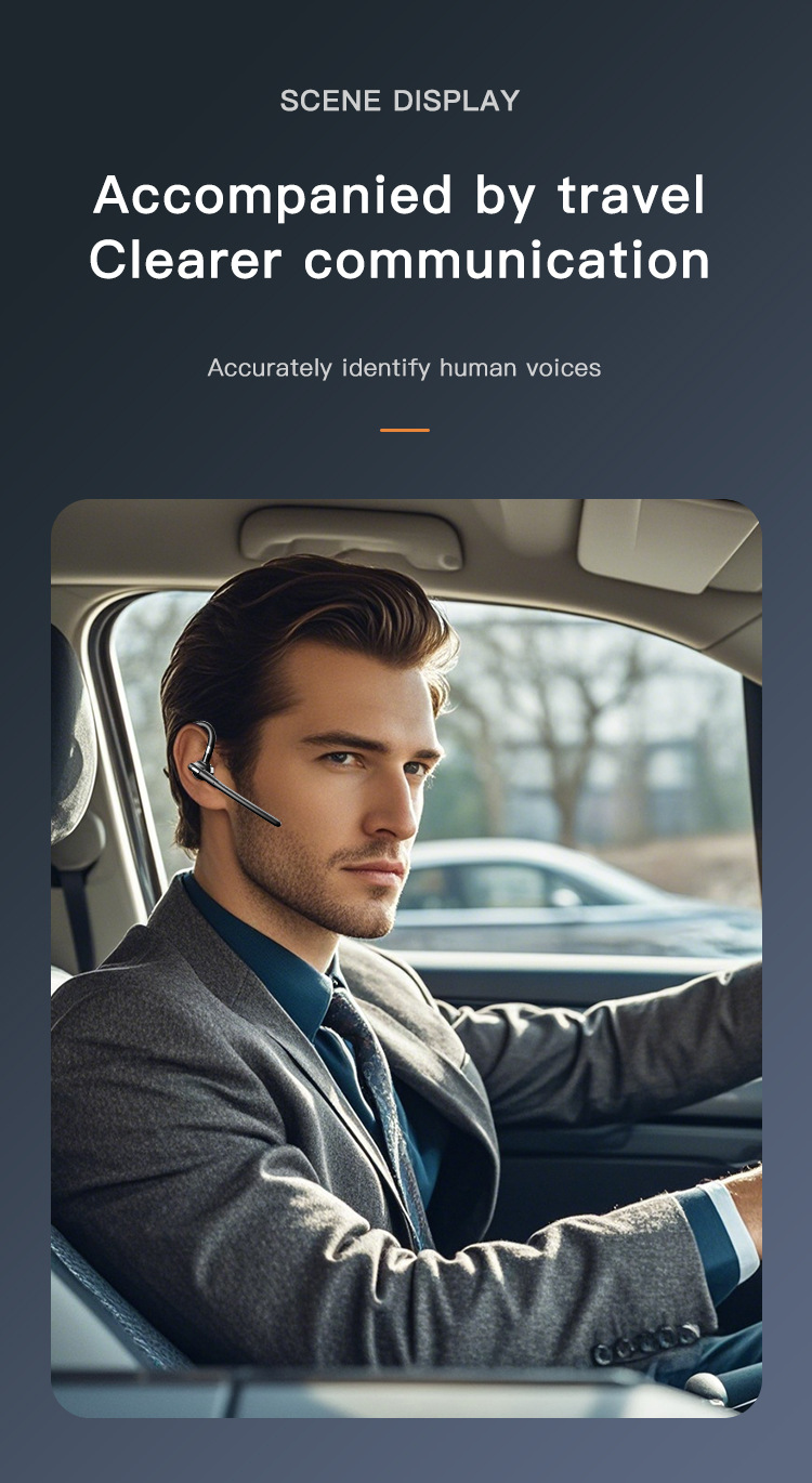 Wireless Bluetooth Hook-on Earphone Business Style With Case_voghion.com