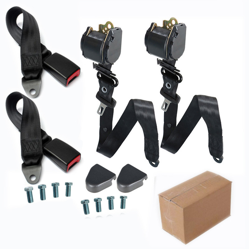 Qìchē – Car Seatbelt Car seat belt - k3-galvanized-45cm-fully-wrapped-webbing-base-with-screws-two-sets-per-box