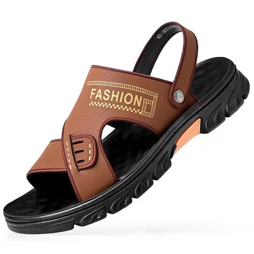 Men's Slip-on Summer Casual Mid-Age Dad Beach Shoes Outwear Thick Sole Durable Shoes