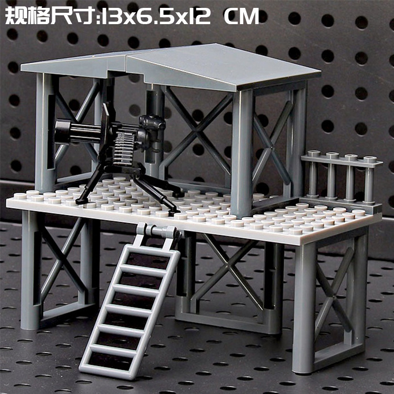 国境を越えたホットセール MOC 軍事基地監視塔シーンビルディングブロック特殊部隊フィギュア DIY 組み立て教育玩具|undefined