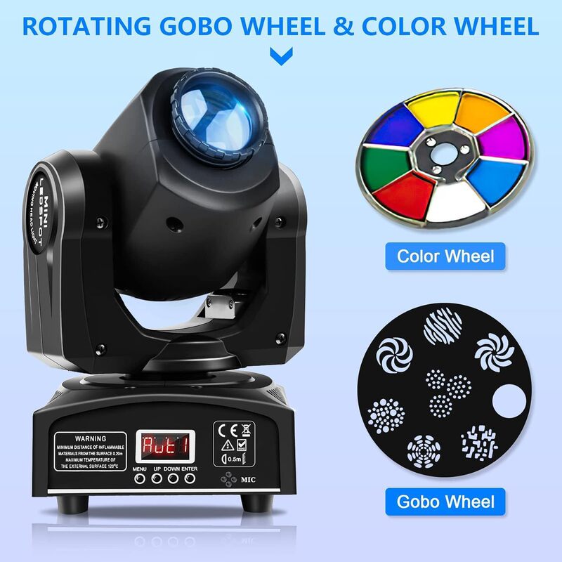 Yuanzhi 30W/60W Pattern Small Moving Head Light with Iris Stage Light Beam Light Dyeing Light Moving Head Light Yuanzhi 30W/60W Pattern Small Moving Head Light with Iris Stage Light Beam Light Dyeing Light Moving Head Light