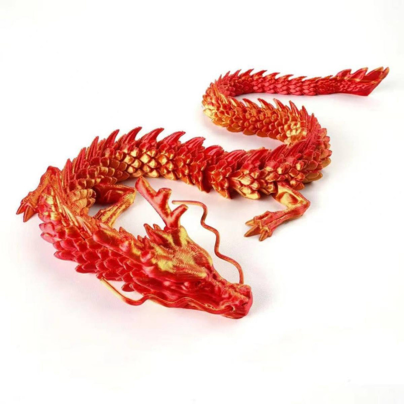 [핫셀링 모델] 29.8CM 실크 레드 골드 드래곤