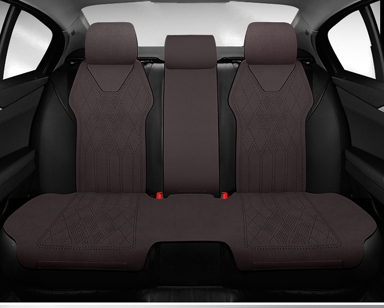 2025 Car Seat Cushion, All-Season Universal Suede Seat Pad, High-End Saddle Cushion, Suede Seat Cover, Winter Slim Waist Design