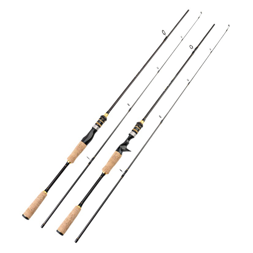 Luya Rod MH ajuste ML ajuste M ajuste 2,7 M caña de pescar 2,4 pistola mango recto mango negro enchufe artes de pesca caña de pescar