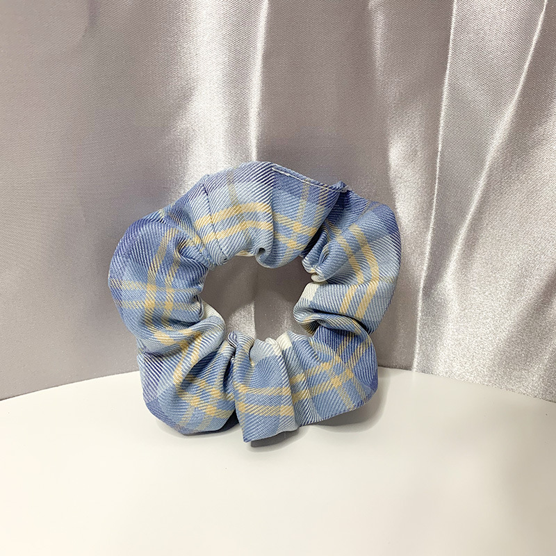 Encaje de flor coreana Encaje de intestino grueso Anillo de cabello femenino Cabeza de flor de viento pastoral Cuerda de cabeza de bola de gran tamaño Accesorios para el cabello de alta calidad