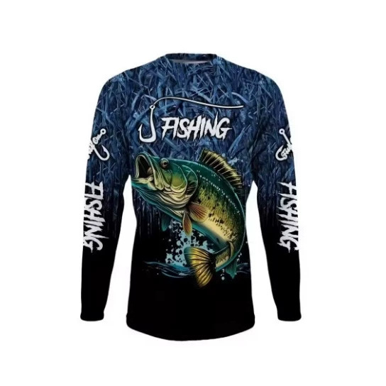 Fishing Shirt Men's T-Shirt Men's Long-Sleeve Clothing Autumn Streetwear Boat Neck Long-Sleeve Men's T-Shirt Men