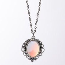 跨境 外贸 亚马逊 波西米亚风格哥特式水晶吊坠项链 厂家直销