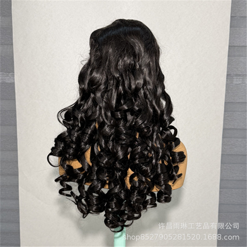 5X5 Loose Bouncy Curl Human Hair Wig Long Curly Hair Wig Fluffy Natural Wig