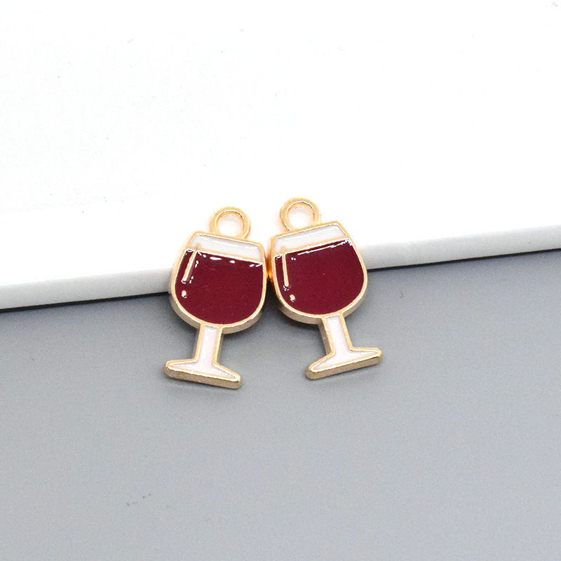 8g Weight Pendant Jewelry Making Type DIY Jewelry Accessories, Earrings, Keychain, Necklace Classification 10 Pieces Quantity Alloy Material Bottle, Wine Glass, Wine Bottle Pattern Simple Style, Classic Style Style Enamel, Stoving Varnish, Stoving Varnish Craft 10 Pieces Alloy Bottle Wine Glass Wine Bottle Pendant DIY Jewelry Accessories Earrings Keychain 7