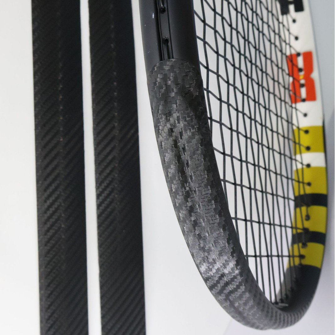 New Black Textured Racket Head Protector Tennis Racket Frame Edge Protector Beach Racket Tpu Head Wrap