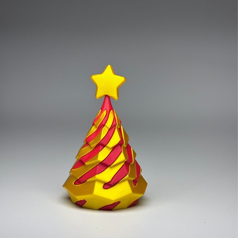 跨境新款3d打印玩具摆件Impossible Christmas tree圣诞树推推乐|undefined
