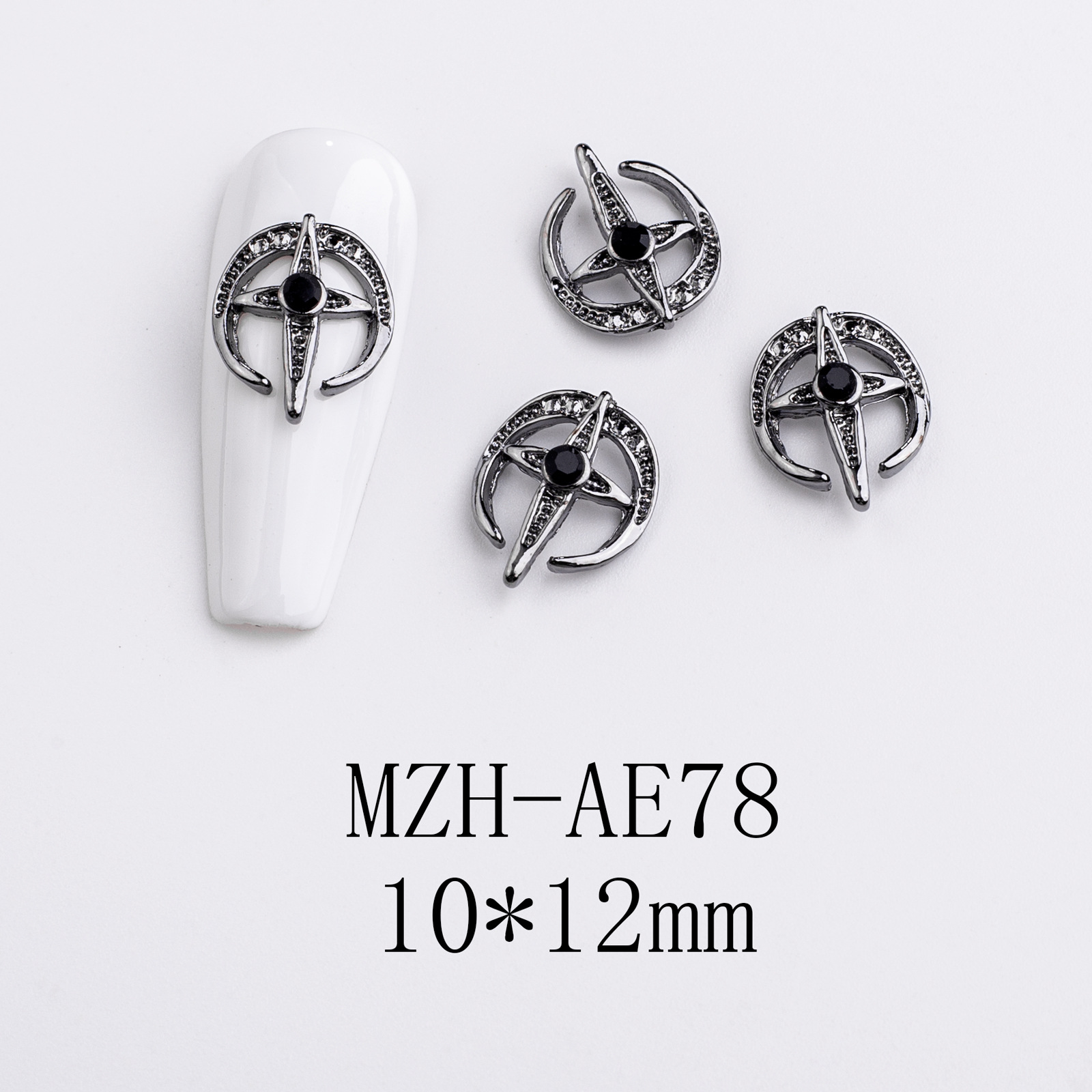 5g Weight Nail Decoration Accessories Nail Supplies 10 PCS/Package Quantity Alloy Material Halloween Festival Cross, Spider, Skull Pattern Retro, Classic Style Style Halloween Retro Classic Style Cross Spider Skull Alloy Nail Decoration Accessories 10 PCS/Package 10