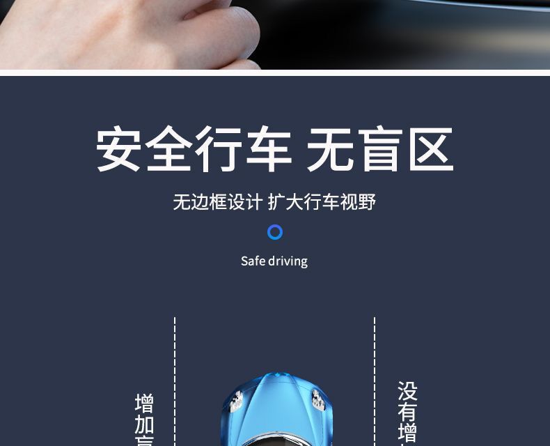 Car rearview mirror blind spot auxiliary 360-degree small round mirror with high-definition wide angle