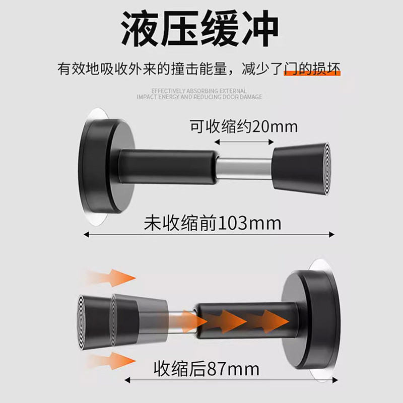 油圧ドアトップステンレス鋼ドアストッパーバッファサイレントゴムドアストッパーパンチングなしガラスドアストッパードアハンドル衝突防止装置|undefined