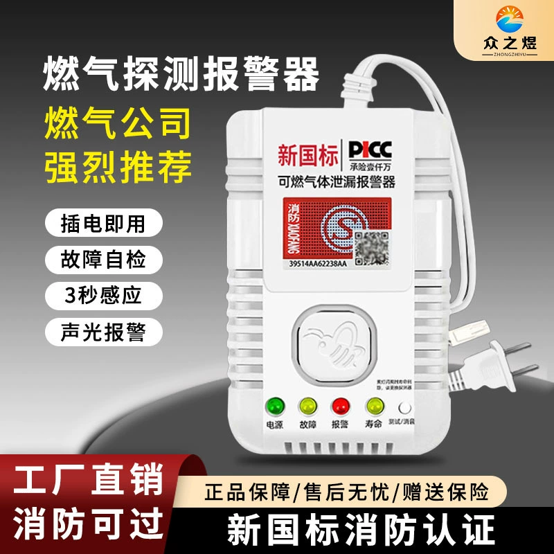 Газовая сигнализация дома электромагнитный запорный клапан кухонный природный газ сжиженный газ газ Утечка газа