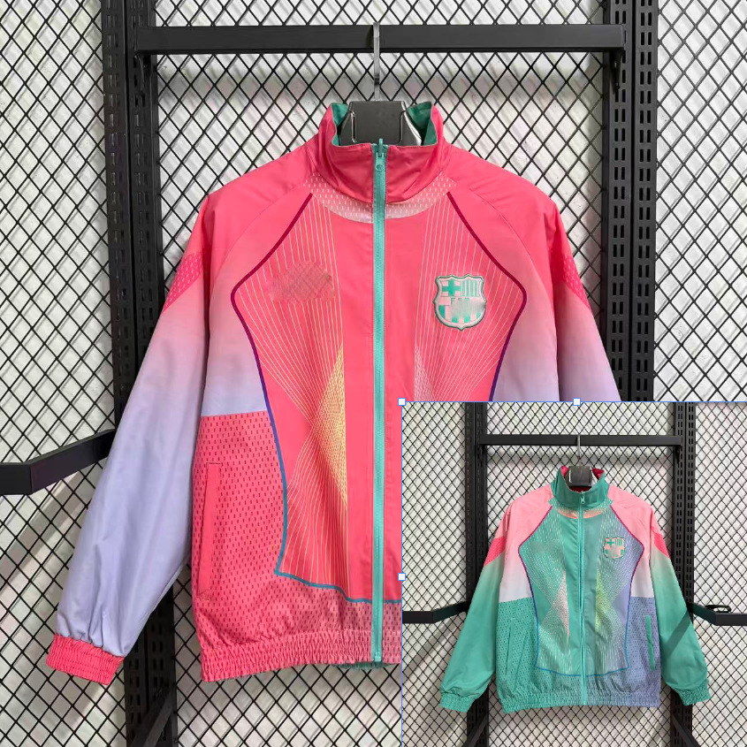 Nuevo fútbol de doble cara chaqueta de algodón Brasil París México Arsenal Alemania BairbaL impermeable