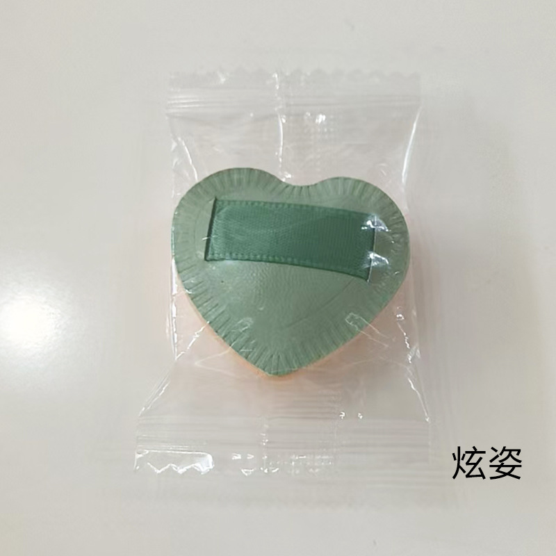 ハート型フィンガーミニマシュマロパフスポンジメイクアップブラッシュファンデーションコンシーラーウェット＆ドライメイクアップツール|undefined