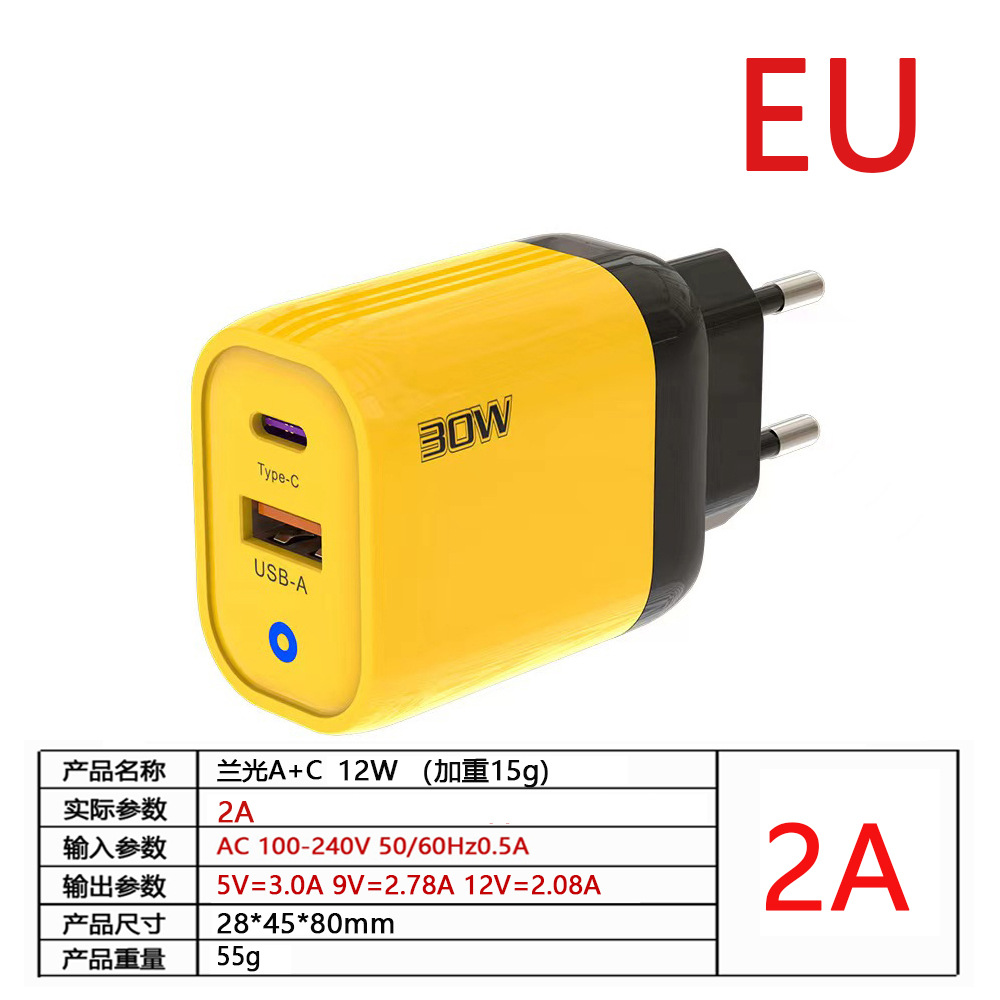 12W 유럽 게이지 노란색