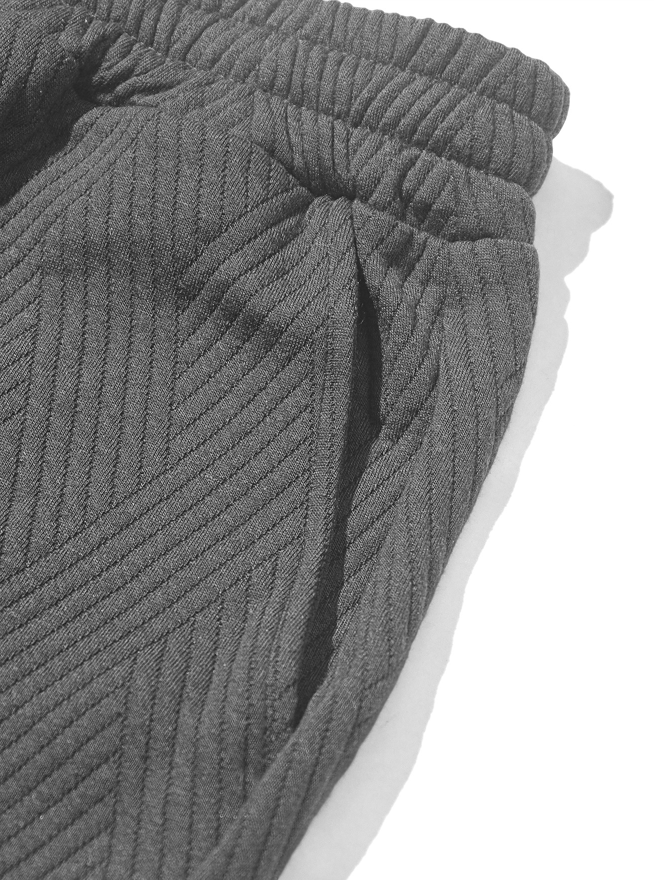 Monochrome Man- Cross-Border Solid Color Jacquard Knitted Hooded Sleeveless European And American Casual Sports Vest Shorts Set_viptrois.com