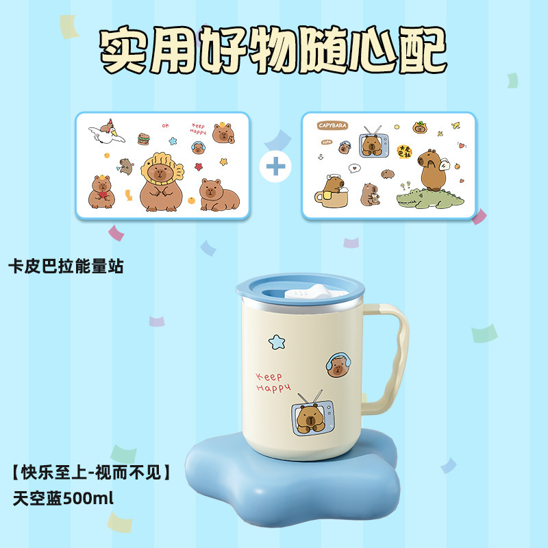 304 ステンレス鋼の子供用ウォーターカップ、蓋付き家庭用カップ、ミルクカップ、オフィスマグ、学生の飲料水落下防止|undefined