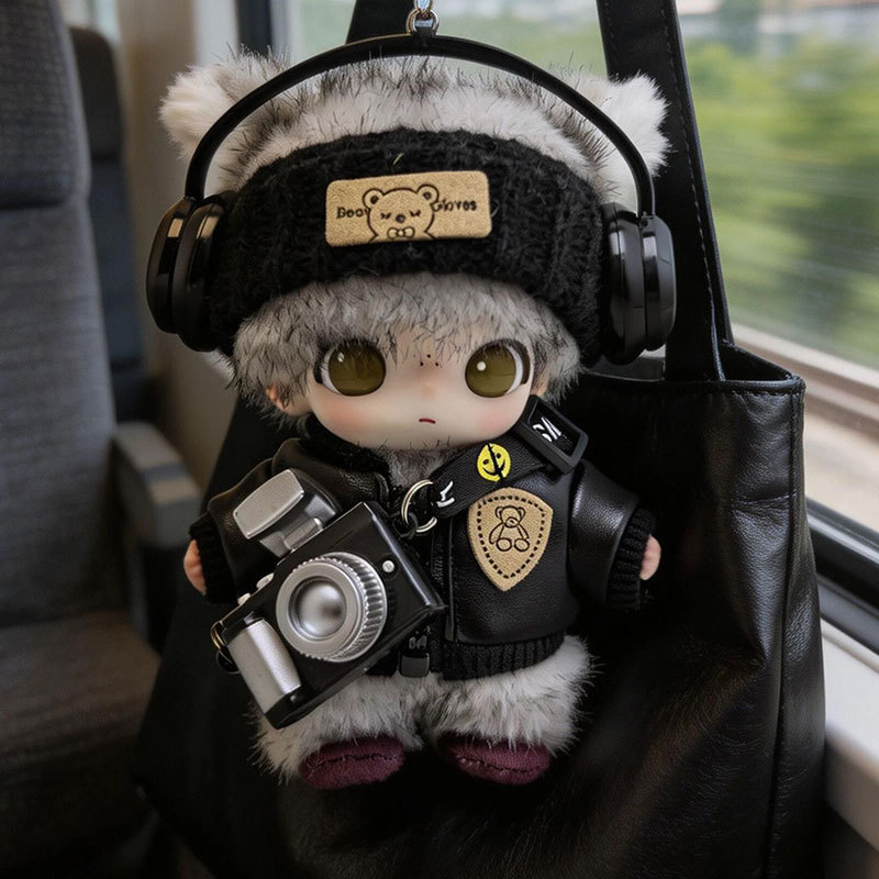 Only Doll Clothes】Suitable for Dimoo Secret Theater Club 15cm Cowardly Lion, Dundun Penguin, Bear Brand Leather Clothing