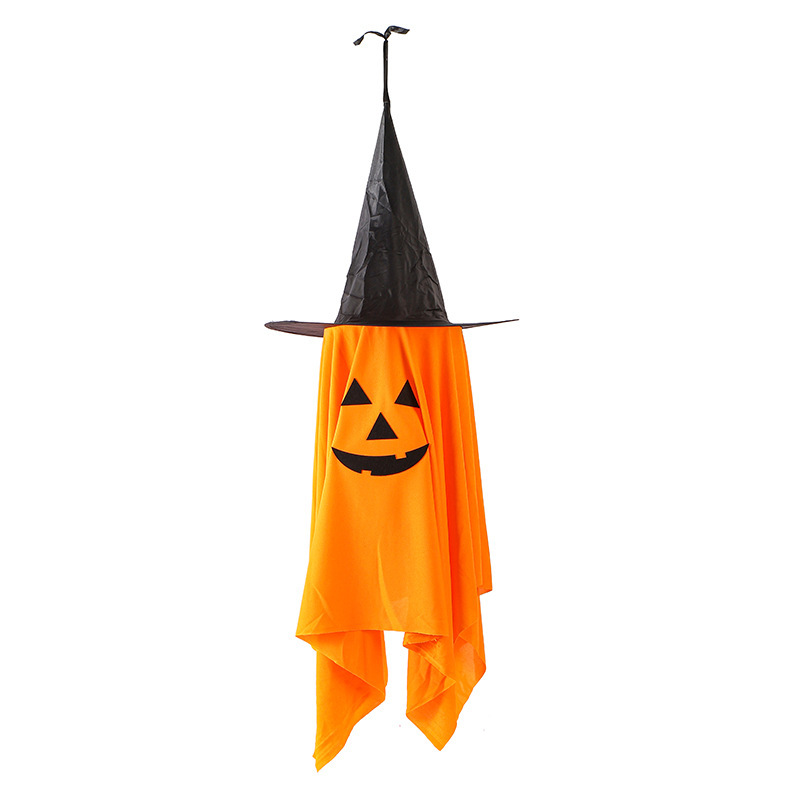 かわいい装飾カボチャチャーム愛らしい小さな吊り下げゴースト装飾ハロウィン小道具ハロウィンウィザードハット会場装飾|undefined