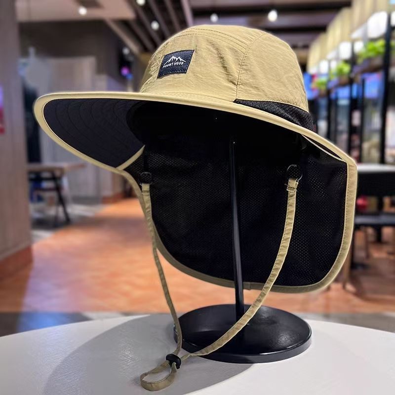 Outdoor Sun Protection Hat for Men, Neck Protection, Uv Protection, Fisherman's Hat, Quick-Drying Camping, Fishing and Mountaineering Hat