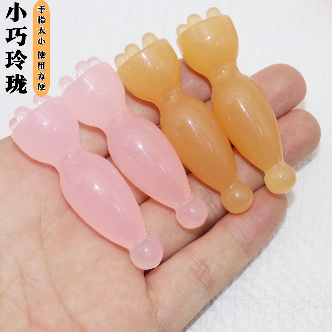 Resin Facial Gua Sha Massage Stick Zhuque Three-Prong Acupoint Tool with Lotus Bud Head for Face Meridian Care and Relaxation key features