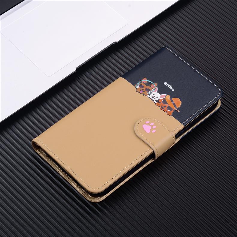 iPhone 16 uyumlu deri kılıf, çizgi film Apple 14 Pro Max boyalı telefon kılıfı, kapaklı kartlık, düşmeye dayanıklı 15