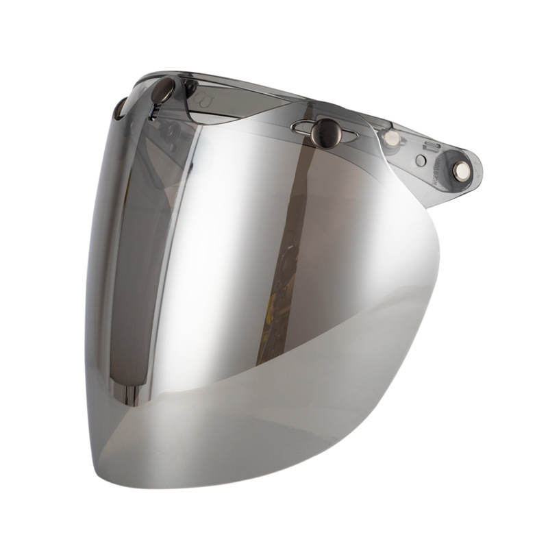 Casco de la motocicleta del coche eléctrico medio casco de tres botones lente a prueba de viento Harley casco retro cara burbuja lente