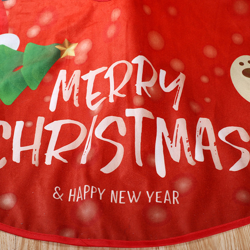 Love in Hong Kong  cross-border new Christmas tree skirt creative and exquisite printed tree bottom decoration tree skirt Christmas decorations