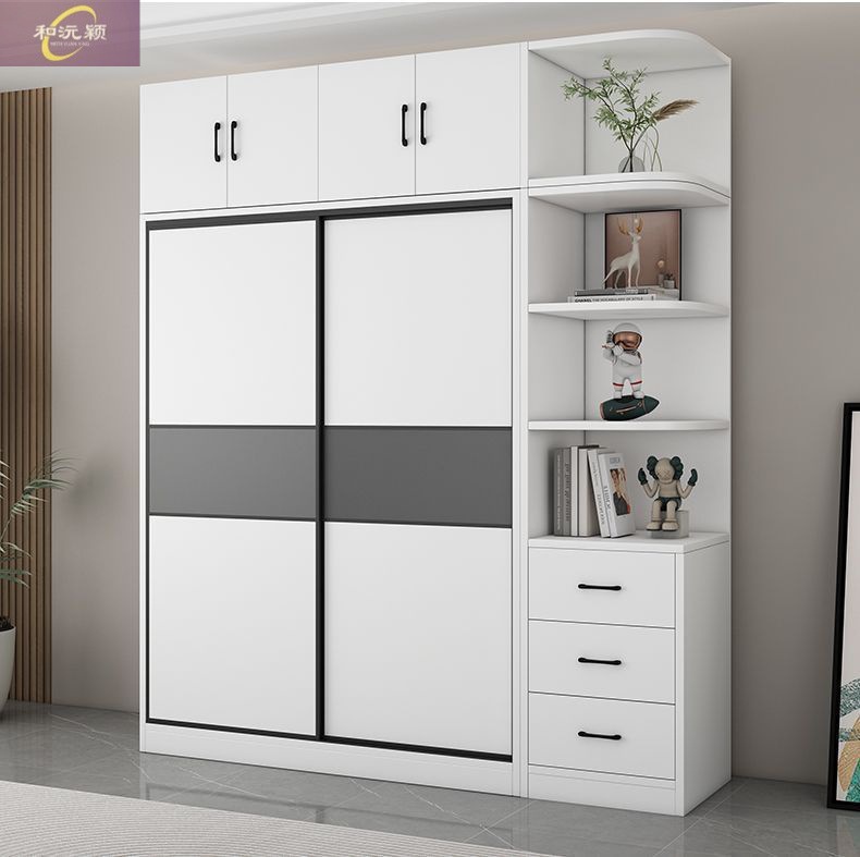 Home Bedroom Wardrobe Modern Simple Rental Solid Wood Economical Cabinet Simple Assembly Wardrobe Wardrobe