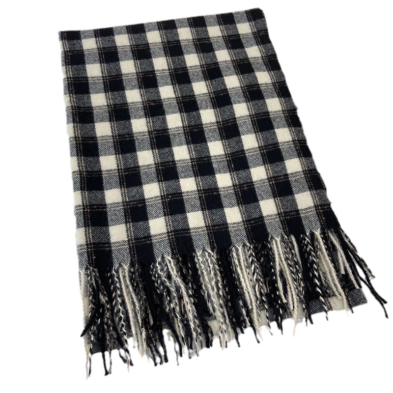 Sciarpa acclamata da donna 2023 Autunno Inverno Nuovo giapponese coreano Dolce e caldo Scialle con nappa Coppia di studenti Medio lungo_voghion.com