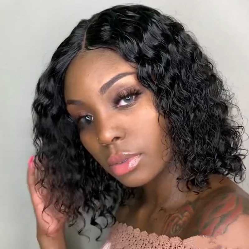 Peruca transfronteiriça europeia e americana, cabelo cacheado pequeno feminino, moda africana, cabelo cacheado curto, mecanismo respirável invisível, fibra química, headgea_voghion.com