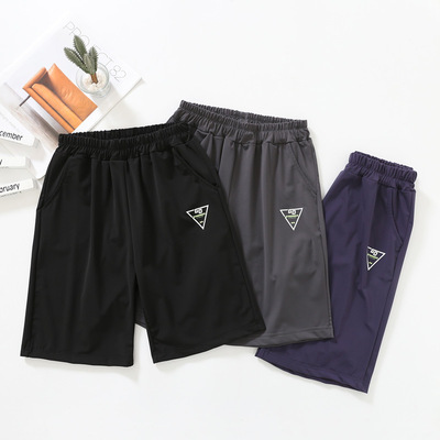 2021夏季童装童裤儿童速干短裤 中大童纯色弹力卡通印花休闲裤