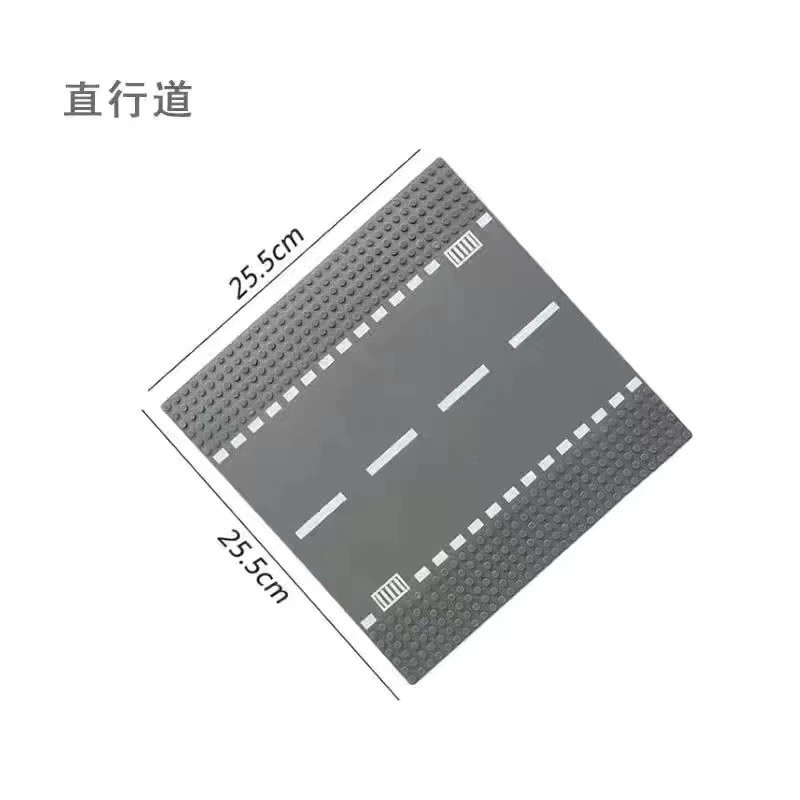 Road base plate (Lego) universal builder, small-stud road tiles with street markings