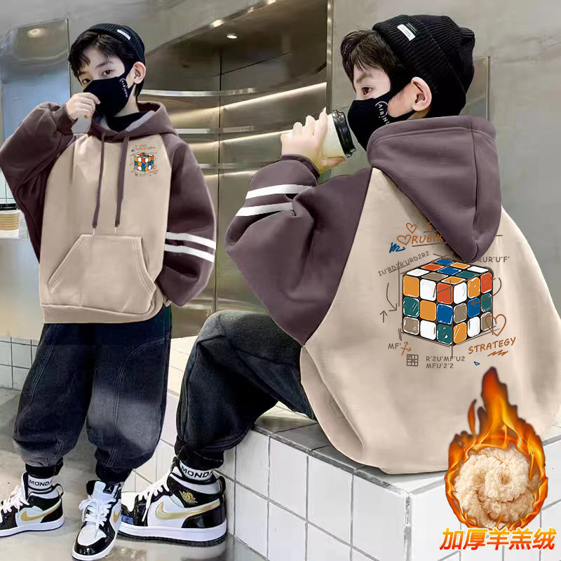 1066 정사각형 양면 인쇄-카키-양벨벳