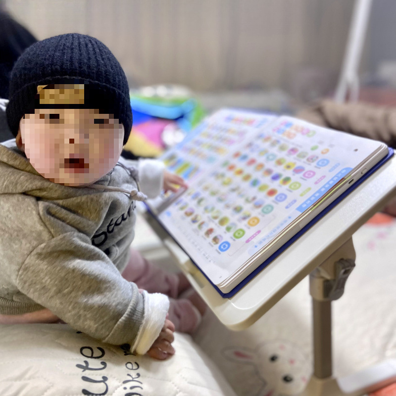 Children's Foldable Bed Reading Table Adjustable Montessori Baby Learning Table Early Education Picture Book Table Small Table