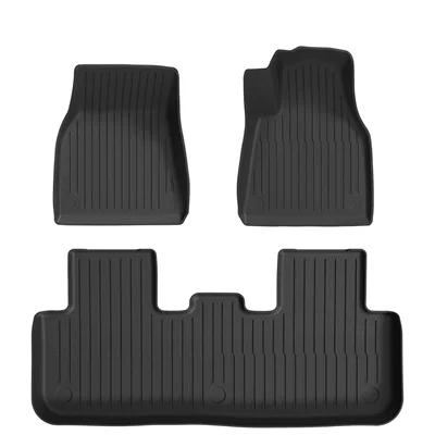 Suitable for Tesla's New Version Trunk Mat - refreshed-model-ytpe-right-hand-drive-single-layer-floor-mats-3-piece-set-high-quality-tpe