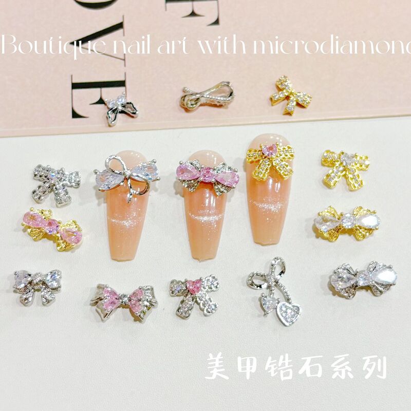 Christmas Internet Celebrated Nail Art Decorations Simple Croheart New Arrival Butterfly Wear Armor Zircon Shine Nail Art Drill