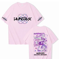 外贸猎魔女团KPop Demon Hunters纯棉中性款圆领上衣宽松休闲短袖