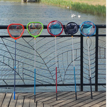 捞鱼鱼网儿童抄网小孩蜻蜓鱼虾网兜伸缩碳素抄网户外捕虫玩具批发